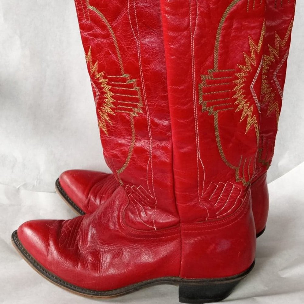 Red Vintage Western Boots